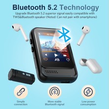 Qngee Bluetooth Mp3 Çalar, 16GB Dahili Bellekli Taşınabilir, Fm Radyo Desteği, Ses Kaydı, E-Kitap