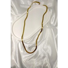 Rosa Juliet Jewelry Kadın Gold Renk  316L Çelik Kararma Yapmayan 45 cm Italyan Zincir Kolye