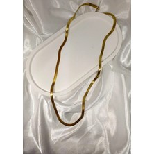 Rosa Juliet Jewelry Kadın Gold Renk  316L Çelik Kararma Yapmayan 45 cm Italyan Zincir Kolye