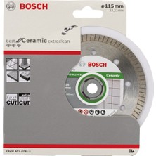 Bosch Best Serisi Seramik Için Extra Temiz Kesim Turbo Segman  Elmas Kesme Diski 115 mm