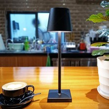 YeniTech Kablosuz -Şarj Edilebilir USB Şarjedilebilir Masa Lambası Otel Restoran Lüks Dokunmatik Dekoratif B