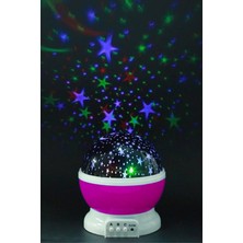 Bundeba Mor Star Master Ay Yıldızlı Gece Lambası Renk Değiştiren Dönen Projeksiyon Gökyüzü Tavan Aydınlatma