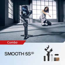 Zhiyun Smooth-5s Aı Combo Yapay Zeka Takip Sensörlü 3 Eksenli Telefon Sabitleyici Gimbal