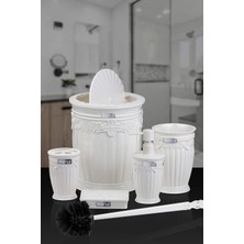 Okyanus Home Beyaz Sultan Serisi 5'li Banyo Seti