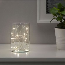 IKEA Kablosuz-Pilli Dekoratif Pilli LED Aydınlatma Zinciri Gümüş 2,1 Metre