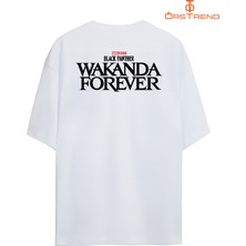 Ors Trend Black Panther Wakanda Forever Baskılı Oversize Tişört