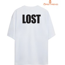 Ors Trend Lost Gizemli Sayılar Baskılı Oversize Tişört