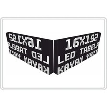 Sanec LED Tabela 16X192CM Çift Taraflı Beyaz Kayan Yazı-Wifi