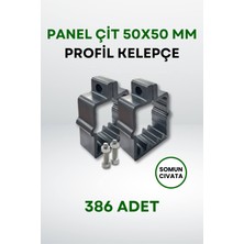 Panel Çit 50x50 MM Profil Kelepçe - Somun + Cıvatalı (386 Adet)