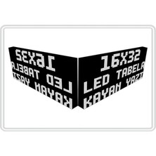 Sanec LED Tabela 16X32CM Çift Taraflı Beyaz Kayan Yazı-Wifi