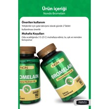 Nondo Bromelain 750 Mg 180 Tablet (Jumbo Boy 3 Aylık Kullanım Bromelian Krom Pikolinat, B2 Vitamini)