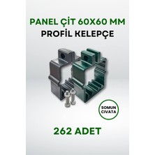 Panel Çit 60x60 MM Profil Kelepçe - Somun + Cıvatalı (262 Adet)