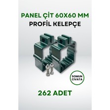 Panel Çit 60x60 MM Profil Kelepçe - Somun + Cıvatalı (262 Adet)