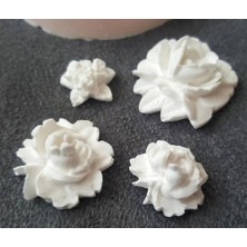 Morlalem 4 Adet Mini Çiçek Silikon Kalıp K-094