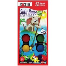 Fatih 3'lü Boyama Seti Pastel Boya Sulu Boya ve Kuru Boya