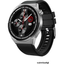 Gt8 Porsche Tasarımı Akıllı Saat Bluetooth Bağlantılı Kablosuz Şarj Kordon Hediyeli 46MM