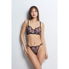 Zenpantera Lingerie Lila Çiçek Desenli Sütyen