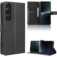 GX Boutique Sony Xperia 1 V Manyetik Cüzdan Kapak Için Kılıf Kickstand Kart Tutucu (Yurt Dışından)