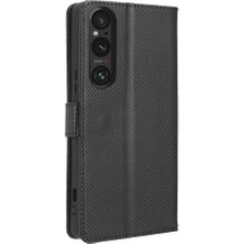 GX Boutique Sony Xperia 1 V Manyetik Cüzdan Kapak Için Kılıf Kickstand Kart Tutucu (Yurt Dışından)