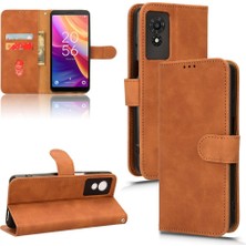 GX Boutique Kart Tutucu Kickstand ile Tcl 501 Deri Folio Flip Case Için Kılıf (Yurt Dışından)