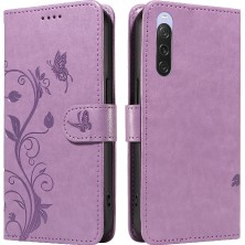 GX Boutique Sony Xperia 10V Cüzdan Telefon Kılıfı Için Kılıf Yüksek Kalite Deri Kabartmalı (Yurt Dışından)