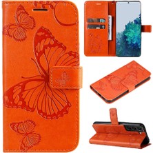 GX Boutique Samsung Galaxy S22 Artı Pu Deri Flip Kickstand Darbeye ile (Yurt Dışından)