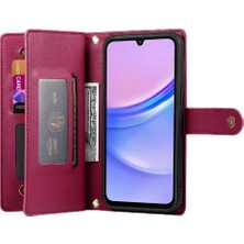 GX Boutique Samsung Galaxy A15 Crossbody Kayış Çok Fonksiyonlu Iş Için Flip Case (Yurt Dışından)