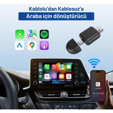 Embatech Araç Içi 2in1 Android ve Apple Cihazlar Için Kablosuz Android Auto ve Carplay Adaptörü