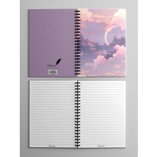 Fobinote Spiralli Okul Defteri 80 Yaprak (1 Adet) - A5 Boy Çizgili Defter (Magicset-Spacious)