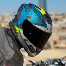 Ls2 Storm 2 Sprınter Mat Siyah-Gri-Cobalt Kask