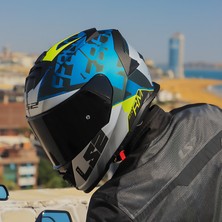 Ls2 Storm 2 Sprınter Mat Siyah-Gri-Cobalt Kask