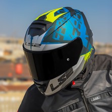 Ls2 Storm 2 Sprınter Mat Siyah-Gri-Cobalt Kask