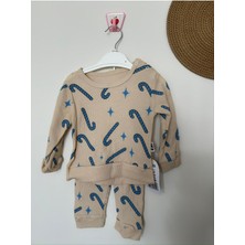 Lion Kids Unisex 9-12 Ay Waffle Kumaş Unisex Şemsiye Detaylı 2li Takı