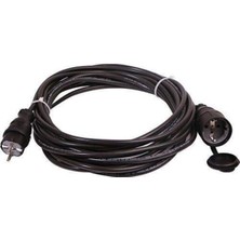 Mg Store Uzatma Kablosu 3x2,5 Ttr Siyah - Monofaze Kauçuk Fiş - Monofaze Kauçuk Uzatma Priz 10 Metre