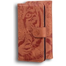 MY Boutique1 Xiaomi Poco M6 4g Kabartmalı Sevimli Kaplan Deri Cüzdan Için Flip Case (Yurt Dışından)