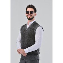 Hedef Nur Tekstil Erkek Süveter Desenli Çelik Örgü Baba Yetişkin Genç Süveter