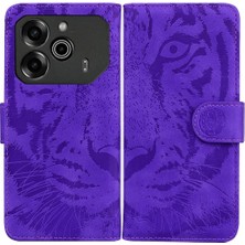 MY Boutique1 Tecno Pova 6 Pro 5g Deri Cüzdan Kabartmalı Sevimli Kaplan Için Flip Case (Yurt Dışından)