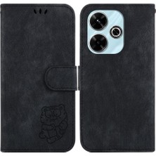 MY Boutique1 Xiaomi Poco M6 4g Için Kılıf Tutucu Kapak Kabartmalı Sevimli Kaplan Flip Folio (Yurt Dışından)