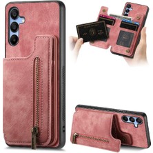 MY Boutique1 Samsung Galaxy A15 5g Için Kılıf Katlanabilir Arka Kapak Vintage Fermuar Cüzdan (Yurt Dışından)