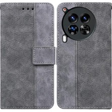 MY Boutique1 Tecno Camon 30 Premier Geometrik Kabartmalı Cüzdan Kapak Pu Için Flip Case (Yurt Dışından)