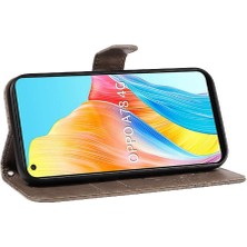 MY Boutique1 Kredi Kartı Yuvası Kabartmalı Kelebek El ile Oppo A78 4g Için Flip Case (Yurt Dışından)