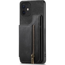 MY Boutique1 IPhone 12 Için Kılıf Katlanabilir Arka Kapak Vintage Fermuar Cüzdan Standı Fonksiyonu (Yurt Dışından)