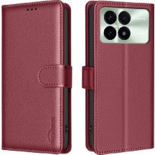 MY Boutique1 Xiaomi Poco F6 Pro Manyetik Pu Deri Rfıd Engelleme Kartı Için Flip Case (Yurt Dışından)