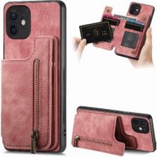 MY Boutique1 IPhone 12 Için Kılıf Katlanabilir Arka Kapak Vintage Fermuar Cüzdan Standı Fonksiyonu (Yurt Dışından)