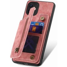 MY Boutique1 IPhone 12 Için Kılıf Katlanabilir Arka Kapak Vintage Fermuar Cüzdan Standı Fonksiyonu (Yurt Dışından)