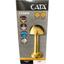 Cata 10 x 20 CT-8429  Lizbon - 3 Işık Renkli Şarjlı Dim Edilebilir Dokunmatik - Gold Masa Lambası Altın