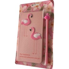 Çerçi Melek Flamingo Temalı Defter + Kalem