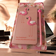 Çerçi Melek Flamingo Temalı Defter + Kalem