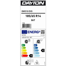 Dayton 185/65 R14 86T DW510E Kış Lastiği (Üretim YILI:2024)