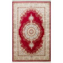 Eko Halı Isfahan Isf 05 Red Klasik Desenli Yüksek Kalite Sık Dokuma Makine Halısı
